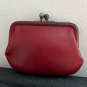 Vintage red coach kisslock coin purse